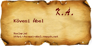 Kövesi Ábel névjegykártya